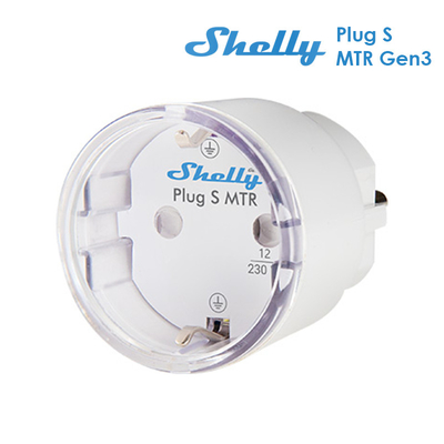 Shelly Plug S MTR Gen3 W | Shelly Plug S MTR Gen3 W (16A 3680W) - EAN 3800235261842