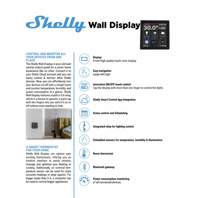 Shelly Wall Display B+BLU H&T | Shelly Wall Display Black+BLU H&T Black - EAN 3800235264904
