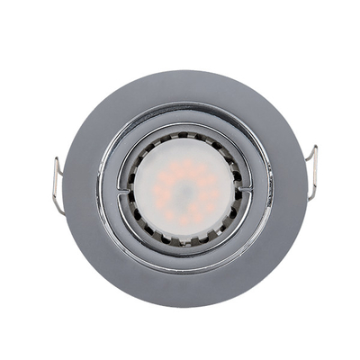 LED ΣΠΟΤ ΜΕΤΑΛΛΙΚΟ ΣΤΡΟΓΓΥΛΟ PAR 16 5.5W 4000-4300K ΧΡΩΜΙΟ