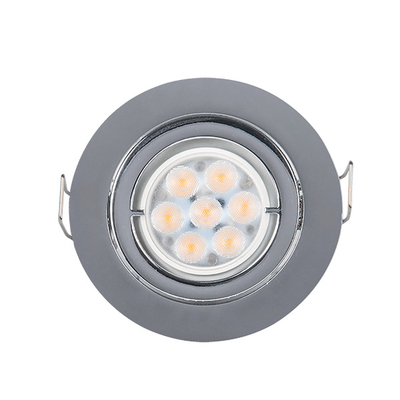 LED ΣΠΟΤ ΜΕΤΑΛΛΙΚΟ ΣΤΡΟΓΓΥΛΟ HIGH POWER 6W 4000-4300K ΧΡΩΜΙΟ