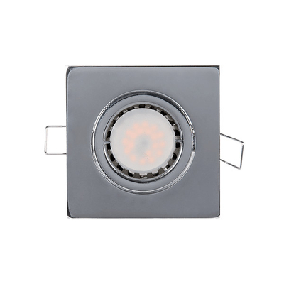 LED ΣΠΟΤ ΜΕΤΑΛΛΙΚΟ ΤΕΤΡΑΓΩΝΟ PAR 16 5.5W 2700-3000K ΧΡΩΜΙΟ