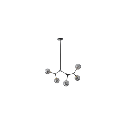 ΦΩΤΙΣΤΙΚΟ ΚΡΕΜΑΣΤΟ 5ΦΩΤΟ 5ΧG9 MAX15W 800Χ900mm ΜΑΥΡΟ-ΓΚΡΙ ARTE ILLUMINA ATOM