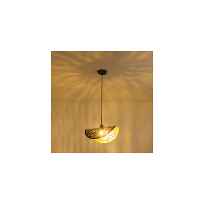 ΦΩΤΙΣΤΙΚΟ ΚΡΕΜΑΣΤΟ ΜΕΤΑΛΛΟ 1XE27 Φ450mm MAX 15W ΜΑΥΡΟ-ΧΡΥΣΟ ARTE ILLUMINA GALILEA