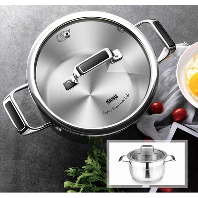 Κατσαρόλα ανοξείδωτη με καπάκι - 3.6L - CS002-B20 - DSP - 560317