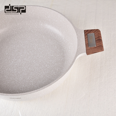 Ρηχή κατσαρόλα αντικολλητική με καπάκι - 5.5L - CA005-BS32-Beige - DSP - 563806