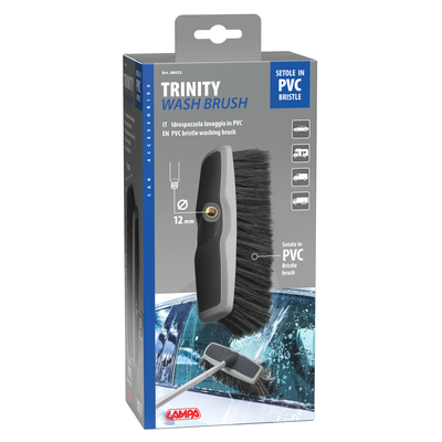 ΒΟΥΡΤΣΑ ΠΛΥΣΙΜΑΤΟΣ ΜΕ ΠΛΑΣΤΙΚΗ ΤΡΙΧΑ (PVC) TRINITY 25x8cm ΓΙΑ ΚΟΝΤΑΡΙΑ(L3802.4/L3802.5/L3802.6) LAMPA - 1 ΤΕΜ.