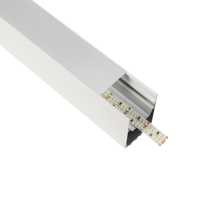 GLOBOSTAR® ALP-LINEAR BRIGHTRAIL 61774-3M Επιφανειακό / Κρεμαστό Προφίλ Αλουμινίου με Λευκό Γαλακτερό Πατητό Κάλυμμα για Ταινίες LED IP20 - Λευκό Ματ - Μ300 x Π5 x Υ7.5cm