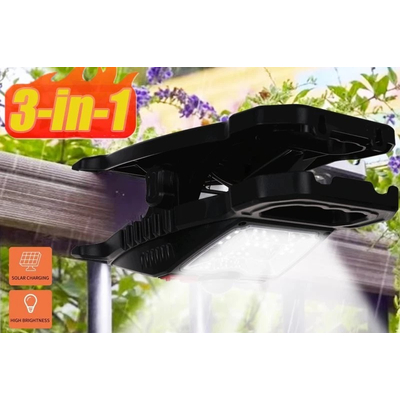 Επαναφορτιζόμενος προβολέας LED Clip με ηλιακό πάνελ - 887C-COB  - 419215