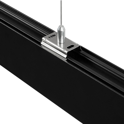 GLOBOSTAR® ALP-LINEAR LUMILINE 61764-3M Επιφανειακό / Κρεμαστό Προφίλ Αλουμινίου με Λευκό Γαλακτερό Πατητό Κάλυμμα για Ταινίες LED IP20 - Μαύρο Ματ - Μ300 x Π3.5 x Υ7cm
