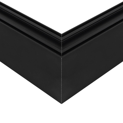 GLOBOSTAR® ALP-CORNER-SIDE90 LUMILINE 61767 Επιφανειακό / Κρεμαστό Προφίλ Αλουμινίου Γωνία με Λευκό Γαλακτερό Πατητό Κάλυμμα για Ταινίες LED IP20 - Μαύρο Ματ - Μ30 x Π3.5 x Υ7cm