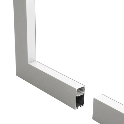 GLOBOSTAR® ALP-CORNER-IN90 LUMILINE 61771 Επιφανειακό / Κρεμαστό Προφίλ Αλουμινίου Γωνία με Λευκό Γαλακτερό Πατητό Κάλυμμα για Ταινίες LED IP20 - Γκρι Ανθρακί Ματ - Μ30 x Π3.5 x Υ7cm