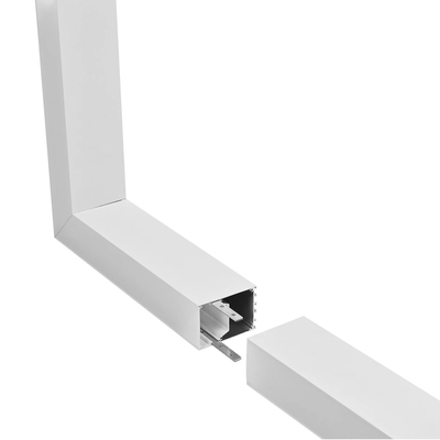 GLOBOSTAR® ALP-CORNER-SIDE90 BRIGHTRAIL 61777 Επιφανειακό / Κρεμαστό Προφίλ Αλουμινίου Γωνία με Λευκό Γαλακτερό Πατητό Κάλυμμα για Ταινίες LED IP20 - Λευκό Ματ - Μ30 x Π5 x Υ7.5cm