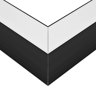 GLOBOSTAR® ALP-CORNER-SIDE90 BRIGHTRAIL 61778 Επιφανειακό / Κρεμαστό Προφίλ Αλουμινίου Γωνία με Λευκό Γαλακτερό Πατητό Κάλυμμα για Ταινίες LED IP20 - Μαύρο Ματ - Μ30 x Π5 x Υ7.5cm
