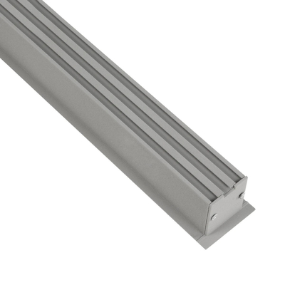 GLOBOSTAR® ALP-LINEAR RECESSA 61787-3M Χωνευτό Προφίλ Αλουμινίου με Λευκό Γαλακτερό Πατητό Κάλυμμα για Ταινίες LED IP20 - Γκρι Ανθρακί Ματ - Μ300 x Π3.5 x Υ4cm