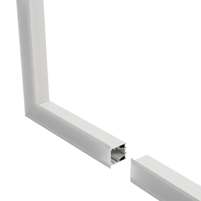 GLOBOSTAR® ALP-CORNER-SIDE90 RECESSA 61788 Χωνευτό Προφίλ Αλουμινίου Γωνία με Λευκό Γαλακτερό Πατητό Κάλυμμα για Ταινίες LED IP20 - Λευκό Ματ - Μ30 x Π3.5 x Υ4cm