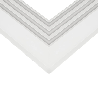 GLOBOSTAR® ALP-CORNER-SIDE90 RECESSA 61788 Χωνευτό Προφίλ Αλουμινίου Γωνία με Λευκό Γαλακτερό Πατητό Κάλυμμα για Ταινίες LED IP20 - Λευκό Ματ - Μ30 x Π3.5 x Υ4cm