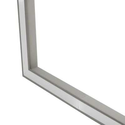 GLOBOSTAR® ALP-CORNER-SIDE90 RECESSA 61790 Χωνευτό Προφίλ Αλουμινίου Γωνία με Λευκό Γαλακτερό Πατητό Κάλυμμα για Ταινίες LED IP20 - Γκρι Ανθρακί Ματ - Μ30 x Π3.5 x Υ4cm