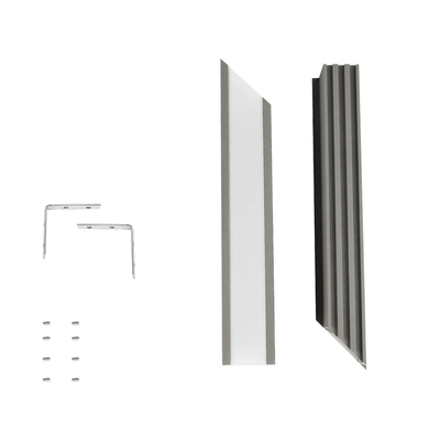 GLOBOSTAR® ALP-CORNER-SIDE90 RECESSA 61790 Χωνευτό Προφίλ Αλουμινίου Γωνία με Λευκό Γαλακτερό Πατητό Κάλυμμα για Ταινίες LED IP20 - Γκρι Ανθρακί Ματ - Μ30 x Π3.5 x Υ4cm