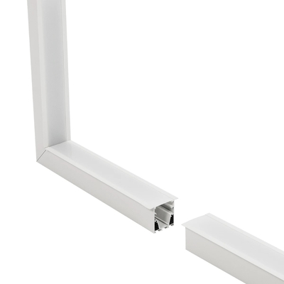 GLOBOSTAR® ALP-CORNER-IN90 RECESSA 61791 Χωνευτό Προφίλ Αλουμινίου Γωνία με Λευκό Γαλακτερό Πατητό Κάλυμμα για Ταινίες LED IP20 - Λευκό Ματ - Μ30 x Π3.5 x Υ4cm