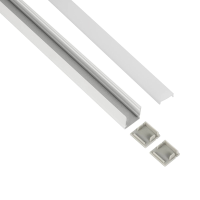 GLOBOSTAR® ALP-LINEAR GLOWTRACK 61796-3M Επιφανειακό Προφίλ Αλουμινίου με Λευκό Γαλακτερό Πατητό Κάλυμμα για Ταινίες LED IP20 - Λευκό Ματ - Μ30 x Π2 x Υ2cm - Πακέτο 5 Τεμαχίων