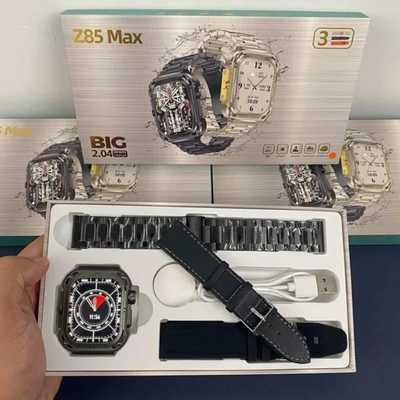 Σετ Smartwatch με 3 λουράκια - Z85 MAX - 065097 - Black