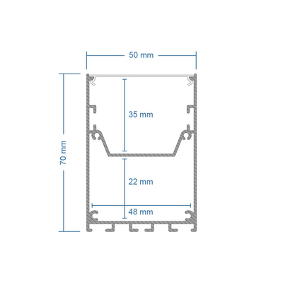 GLOBOSTAR® ALP-LINEAR BRIGHTRAIL 61775-3M Επιφανειακό / Κρεμαστό Προφίλ Αλουμινίου με Λευκό Γαλακτερό Πατητό Κάλυμμα για Ταινίες LED IP20 - Μαύρο Ματ - Μ300 x Π5 x Υ7.5cm