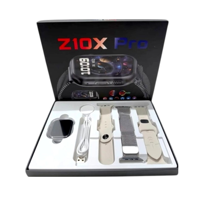 Σετ Smartwatch με 3 λουράκια - Z10X Pro - 065165 - Grey