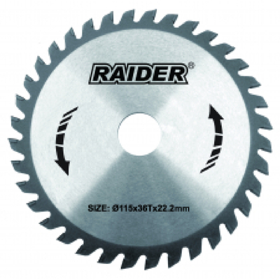 RAIDER Δίσκος κοπής ξύλου Φ25,4/Φ254/60Δόντια 163114