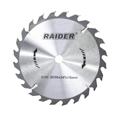 RAIDER Δίσκος κοπής ξύλου Φ16/Φ200/24Δόντια 163130
