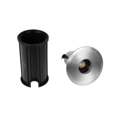 GLOBOSTAR® POOLIFY 61713 Υποβρύχιο Χωνευτό Σποτ για Σιντριβάνια/Πισίνες LED 3W 360lm 30° DC 24V Αδιάβροχο IP68 Θερμό Λευκό 2700K Dimmable - CREE XPE - Ανοξείδωτο Ατσάλι 316 & Tempered Glass - 1m VDE Rubber Καλώδιο - Φ6.5 x Υ8cm / Q5.2cm - 3 Χρόνια Εγγύηση