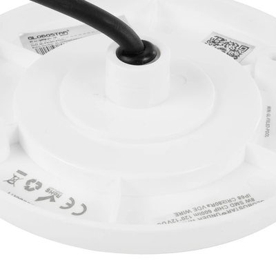 GLOBOSTAR® POOLARTY 61716 Υποβρύχιο Φωτιστικό για Σιντριβάνια/Πισίνες LED 8W 600lm 120° DC 12V Αδιάβροχο IP68 Θερμό Λευκό 2700K Dimmable - 1m VDE Rubber Καλώδιο - Φ13 x Υ2cm - 3 Χρόνια Εγγύηση