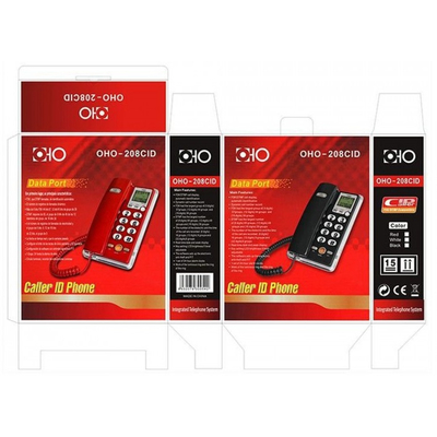 Ενσύρματο σταθερό τηλέφωνο - OHO 208 - 102082 - Black