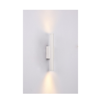 Inlight Επιτοίχιο φωτιστικό LED 2*5W 3000K σε λευκ΄ή απόχρωση απο αλουμίνιο D:30x6cm (43061-White)