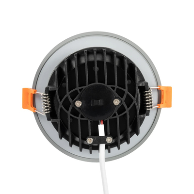 GLOBOSTAR® WATERA 60986 Χωνευτό Downlight Σποτ Panel LED 12W 1500lm 120° AC 220-240V Αδιάβροχο IP54 Ρυθμιζόμενο Λευκό CCT με Διακόπτη στο Σώμα 2700K/4500K/6000K Dimmable - Lumileds SMD Chip & TÜV SÜD Driver - Γκρι Ανθρακί Ματ - Μ10.8 x Π10.8 x Υ3.2cm / Q9cm - 3 Χρόνια Εγγύηση