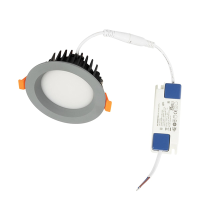 GLOBOSTAR® WATERA 60986 Χωνευτό Downlight Σποτ Panel LED 12W 1500lm 120° AC 220-240V Αδιάβροχο IP54 Ρυθμιζόμενο Λευκό CCT με Διακόπτη στο Σώμα 2700K/4500K/6000K Dimmable - Lumileds SMD Chip & TÜV SÜD Driver - Γκρι Ανθρακί Ματ - Μ10.8 x Π10.8 x Υ3.2cm / Q9cm - 3 Χρόνια Εγγύηση