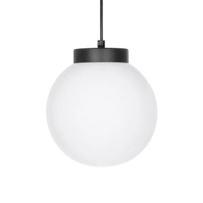 GLOBOSTAR® AGROS 61591 Κρεμαστό Φωτιστικό Οροφής Κήπου με Ντουί 1 x E27 AC 220-240V Αδιάβροχο IP65 - Λευκό & Μάυρο - Μ20 x Π20 x Υ22cm