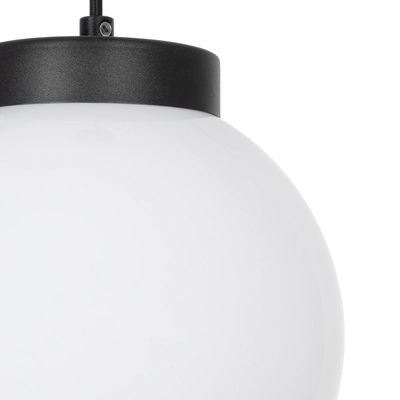 GLOBOSTAR® AGROS 61591 Κρεμαστό Φωτιστικό Οροφής Κήπου με Ντουί 1 x E27 AC 220-240V Αδιάβροχο IP65 - Λευκό & Μάυρο - Μ20 x Π20 x Υ22cm