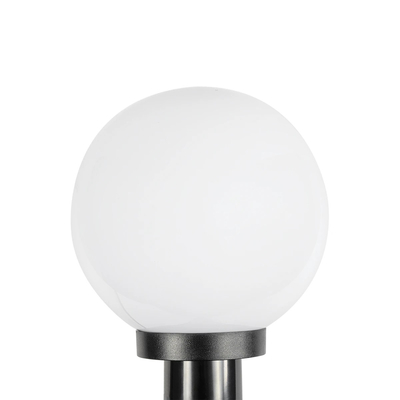 GLOBOSTAR® AGROS 61593 Φωτιστικό Κήπου / Καρφωτό με Ντουί 1 x E27 AC 220-240V Αδιάβροχο IP65 - Λευκό & Μάυρο - Μ20 x Π20 x Υ54cm