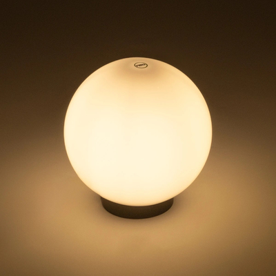 GLOBOSTAR® AGROS 61594 Φωτιστικό Κήπου με Ντουί 1 x E27 AC 220-240V Αδιάβροχο IP65 - Λευκό & Μάυρο - Μ20 x Π20 x Υ22cm