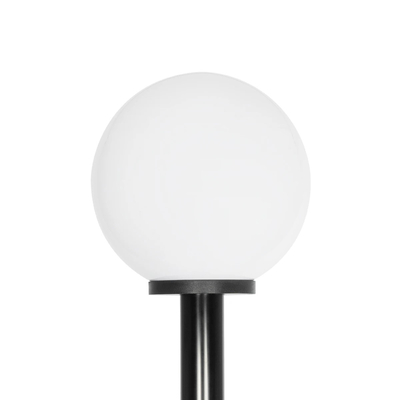 GLOBOSTAR® AGROS 61597 Φωτιστικό Κολωνάκι Κήπου με Ντουί 1 x E27 AC 220-240V Αδιάβροχο IP65 - Λευκό & Μάυρο - Μ30 x Π30 x Υ240cm