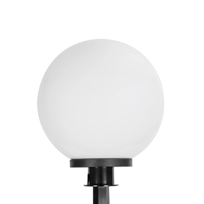 GLOBOSTAR® AGROS 61708 Φωτιστικό Κήπου / Καρφωτό με Ντουί 1 x E27 AC 220-240V Αδιάβροχο IP65 - Λευκό & Μάυρο - Μ30 x Π30 x Υ64cm