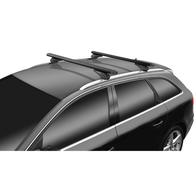 ΜΠΑΡΕΣ ΑΛΟΥΜΙΝΙΟΥ SONIC BLACK 120cm ΣΕ ΜΑΥΡΟ ΧΡΩΜΑ ΓΙΑ ΟΡΟΦΗ ΜΕ FLUSH ΚΑΙ RAISED RAILS MENABO - 2 ΤΕΜ.