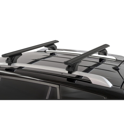 ΜΠΑΡΕΣ ΑΛΟΥΜΙΝΙΟΥ SONIC BLACK 120cm ΣΕ ΜΑΥΡΟ ΧΡΩΜΑ ΓΙΑ ΟΡΟΦΗ ΜΕ FLUSH ΚΑΙ RAISED RAILS MENABO - 2 ΤΕΜ.