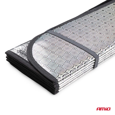 ΗΛΙΟΠΡΟΣΤΑΣΙΑ ΕΣΩΤΕΡΙΚΗ ΑΣΗΜΙ ΜΕ ΒΕΝΤΟΥΖΕΣ 150x80cm ΑΜΙΟ - 1 ΤΕΜ.