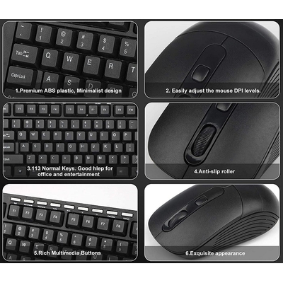 Σετ ασύρματο πληκτρολόγιο & ποντίκι H/Y - 2.4GHz - CMK-329 - 567892