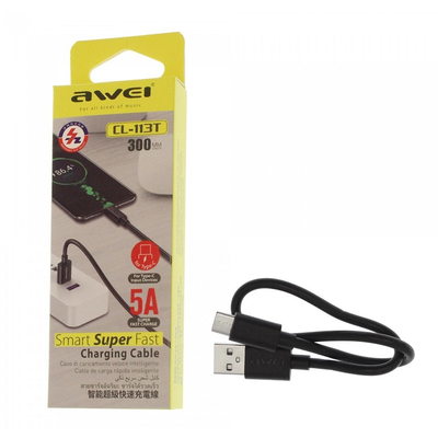 Καλώδιο φόρτισης & data - Type-C - CL-113T - Fast Charge - 5A - AWEI - 000956