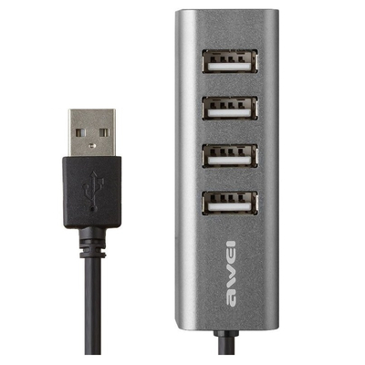 Αντάπτορας USB 2.0 Hub με 4 θύρες - CL-122 - AWEI - 085434