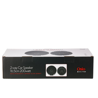 ΗΧΕΙΑ 2 ΔΡΟΜΩΝ 6,5inc 165mm ΣΤΡΟΓΓΥΛΑ 200W 86dB OSIO - 2 ΤΕΜ.