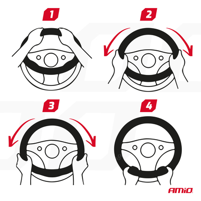 ΚΑΛΥΜΜΑ ΤΙΜΟΝΙΟΥ SWC-56 (M) 37>39cm ΜΑΥΡΟ ΚΑΙ ΡΟΖ ΚΑΠΙΤΟΝΕ AMIO - 1 ΤΕΜ.