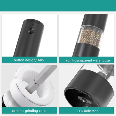 Ηλεκτρικός μύλος αλατιού/πιπεριού - KYMQ-44B - 812518 - Black